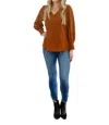 Jodifl Enjoy This Moment Blouse In Toffee In Brown