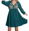 Jodifl Evelyn Babydoll Dress In Green In Green