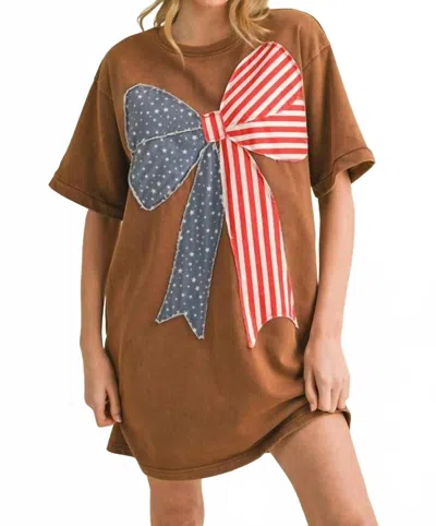Jodifl Everly T-shirt Dress In Washed Tan In Multi