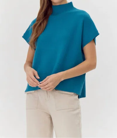 Jodifl Everything Is Good Sweater In Teal In Blue