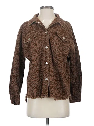 Pre-owned Jodifl Faux Fur Jacket In Brown