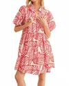 Jodifl Finding Romance Abstract Dress In Red In Red