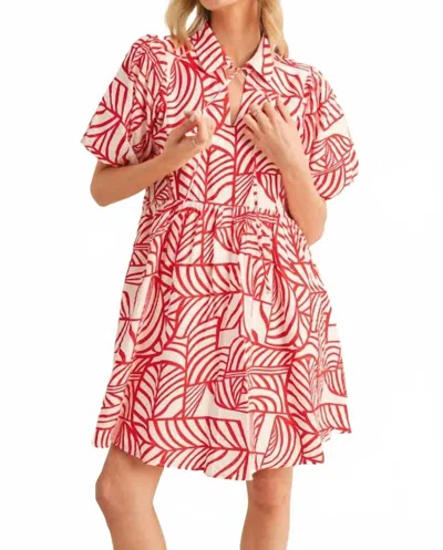 Jodifl Finding Romance Abstract Dress In Red