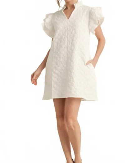 Jodifl Floral Detail Mini Dress In White