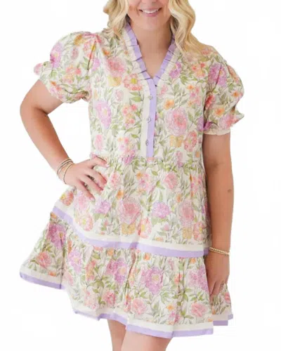 Jodifl Floral Fields Mini Dress In Lavender In Multi