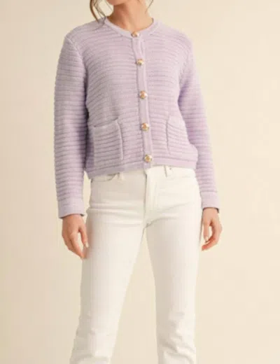 Jodifl Georgia Cardigan In Lavander In Multi