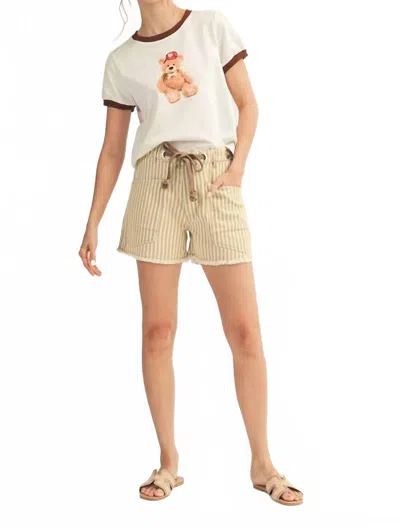 Jodifl Go Time Shorts In Taupe In Gray