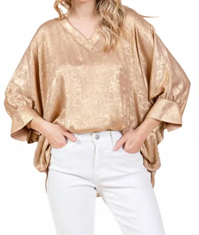 Jodifl Golden V-neck Top