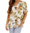 Jodifl Good Morning Floral V-neck Blouse In White In White