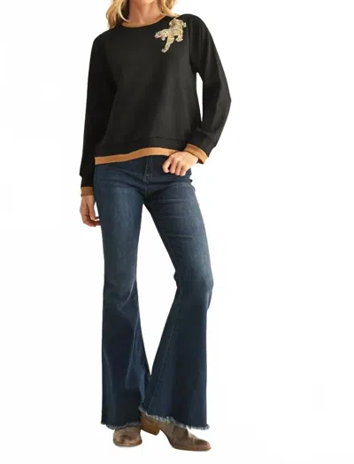 Jodifl Hanging Out Long Sleeve Top In Black