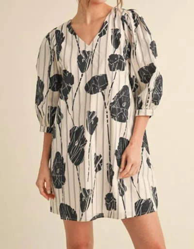 Jodifl Happy Days Dress In Black/white In Multi