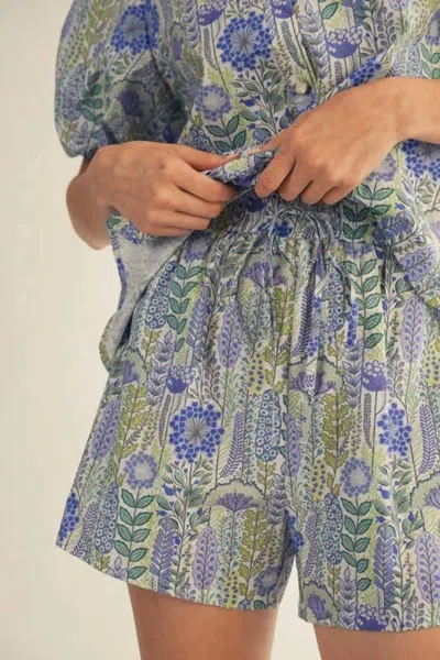 Jodifl In Bloom Shorts In Blue Floral