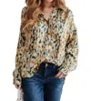 Jodifl In The Willows Button Up Blouse In Multi In Beige
