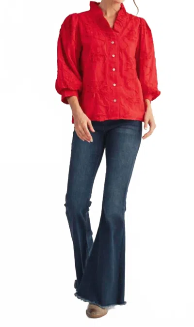 Jodifl Jardin Atelier Blouse In Red