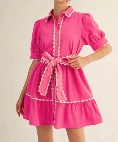 Jodifl Jolene Mini Dress In Hot Pink
