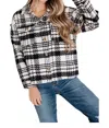 Jodifl Kate Plaid Jacket In Black & White In Multi