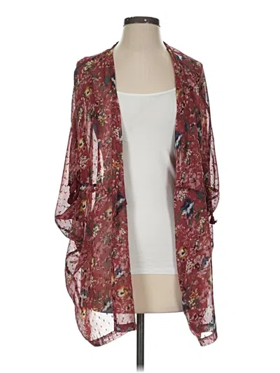 Pre-owned Jodifl Kimono In Burgundy