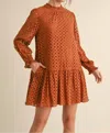 Jodifl Lace Up Frills Dress In Orange In Orange