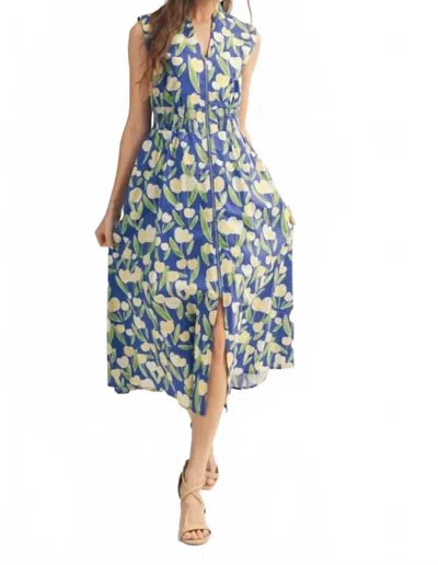 Jodifl Lila Bluebell Midi Dress In Blue Multi