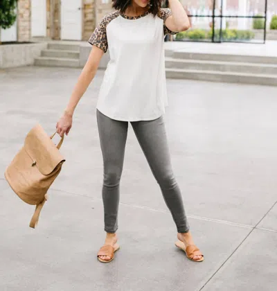 Jodifl Live A Little Raglan Top In Ivory In White