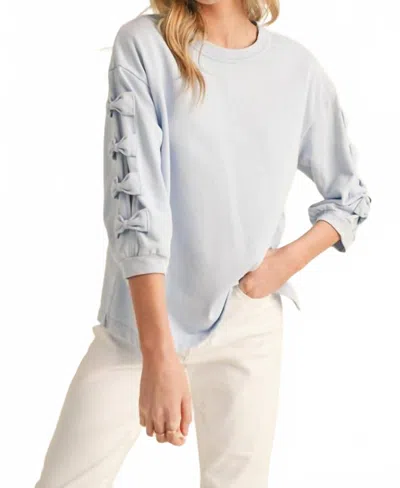 Jodifl Liz Bow Detail Top In Powder Blue In Gray