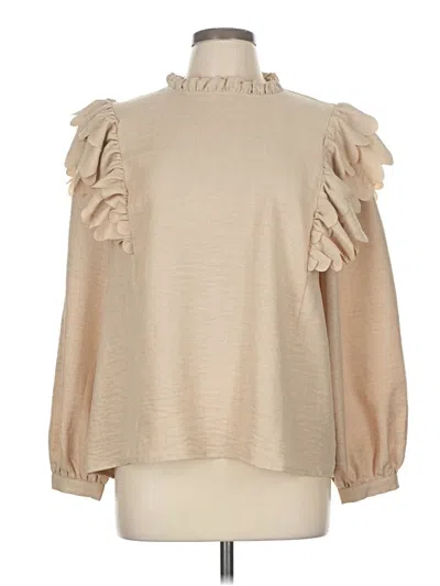 Pre-owned Jodifl Long Sleeve Blouse In Brown