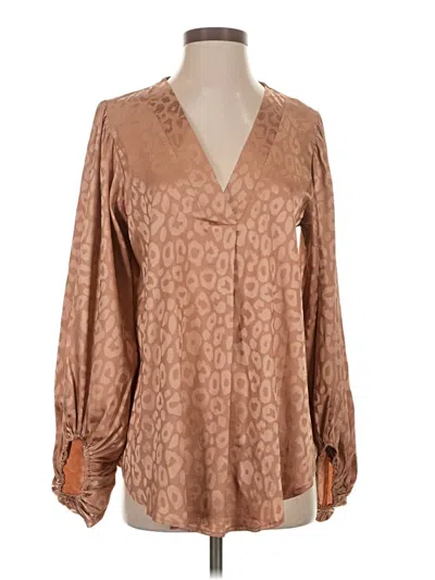 Pre-owned Jodifl Long Sleeve Blouse In Brown