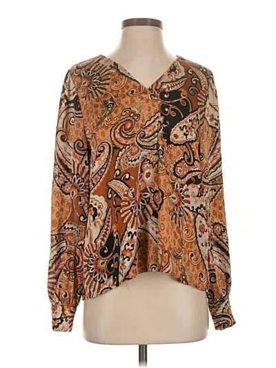 Pre-owned Jodifl Long Sleeve Blouse In Brown