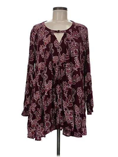 Pre-owned Jodifl Long Sleeve Blouse In Burgundy