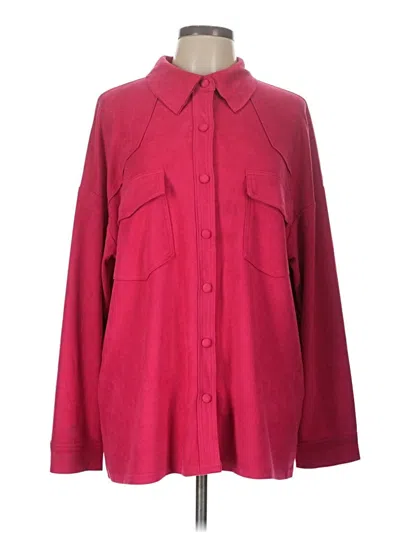 Pre-owned Jodifl Long Sleeve Blouse In Burgundy