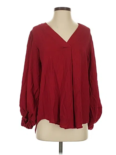Pre-owned Jodifl Long Sleeve Blouse In Burgundy