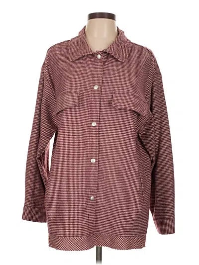 Pre-owned Jodifl Long Sleeve Blouse In Burgundy