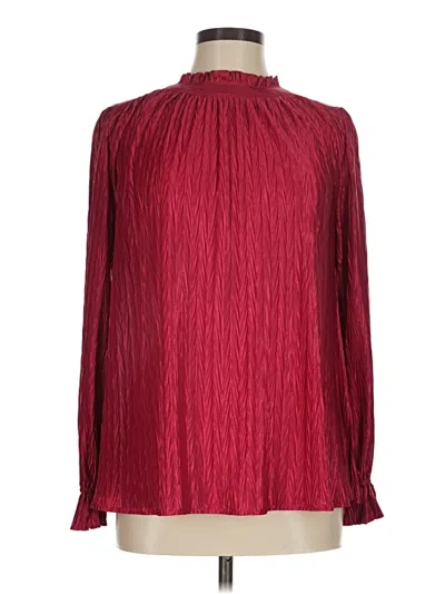 Pre-owned Jodifl Long Sleeve Blouse In Burgundy