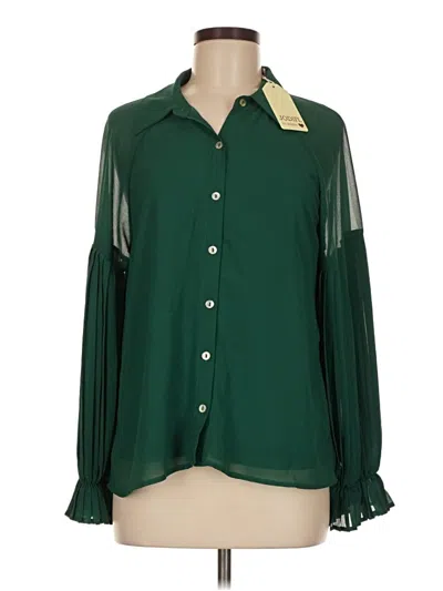 Jodifl Long Sleeve Blouse In Green