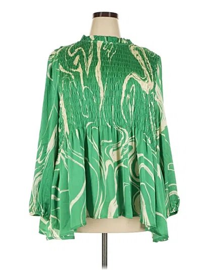 Pre-owned Jodifl Long Sleeve Blouse In Green
