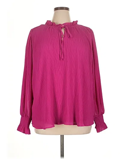 Pre-owned Jodifl Long Sleeve Blouse In Pink