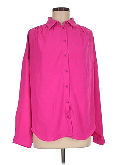 Pre-owned Jodifl Long Sleeve Blouse In Pink