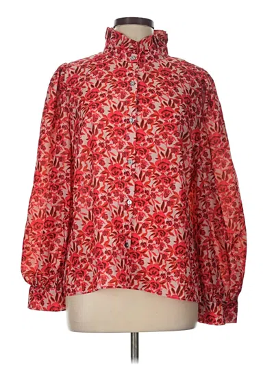 Pre-owned Jodifl Long Sleeve Blouse In Red