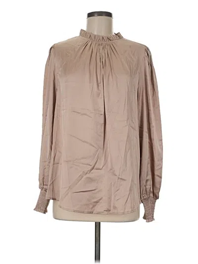 Pre-owned Jodifl Long Sleeve Blouse In Tan