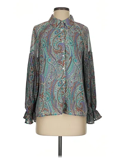 Pre-owned Jodifl Long Sleeve Blouse In Teal