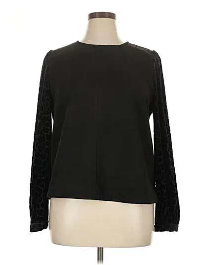 Pre-owned Jodifl Long Sleeve Top Black Crew Neck Tops
