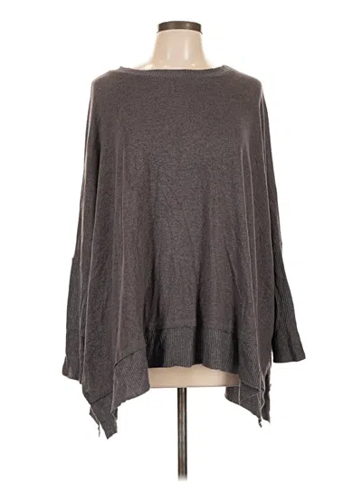 Pre-owned Jodifl Long Sleeve Top Gray Boatneck Tops