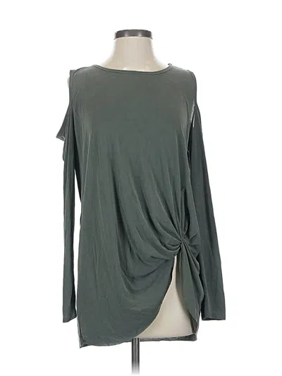 Pre-owned Jodifl Long Sleeve Top Green Cold Shoulder Neckline Tops