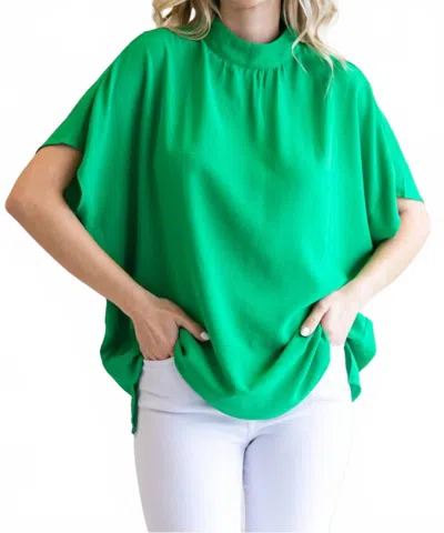 Jodifl Look Out Mock Neck Top In Kelly Green