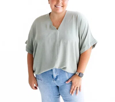 Jodifl Love You Blouse In Sage In Multi
