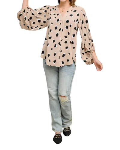 Jodifl Lovely Days Long Sleeve Blouse In Beige