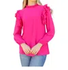 Jodifl Meet Me For Lunch Ruffled Top In Hot Pink In Pink
