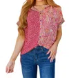 Jodifl No Competition Mixed Print Button Down In Red In Red