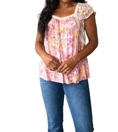 Jodifl Not So Serious Floral Blouse In Pink