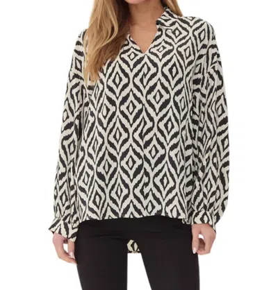 Jodifl Party Top In Black Geometric In Multi